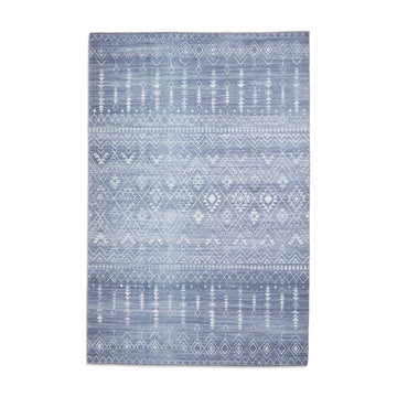 Rio K5308 Modern Abstract Distressed Lightweight Printed Polyester Flatweave Grey Rug-Think Rugs-Rug Love - The Most Loved Rug Store